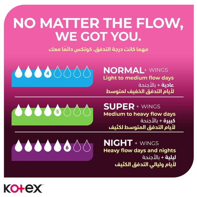 Kotex Soft Maxi Protect Night + Wings - 24 Pads Value Pack