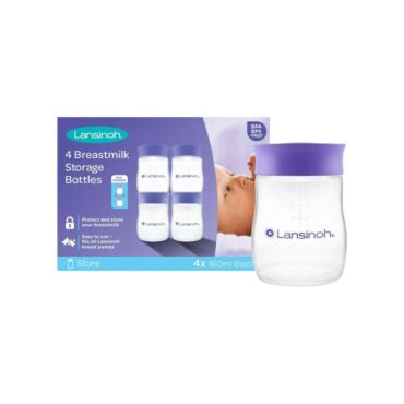 Lansinoh Breast Milk Storage Bottles 160ml - 4 Bottles