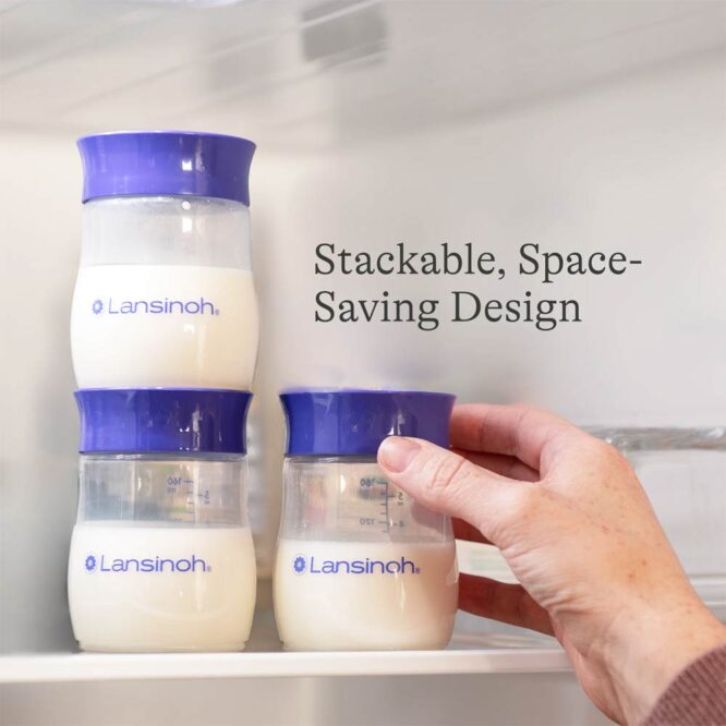 Lansinoh Breast Milk Storage Bottles 160ml - 4 Bottles