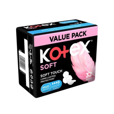 Kotex Soft Maxi Protect Normal + Wings – 32 Pads Value Packs Kotex Soft Maxi Protect Normal + Wings - 32 Pads Value Packs