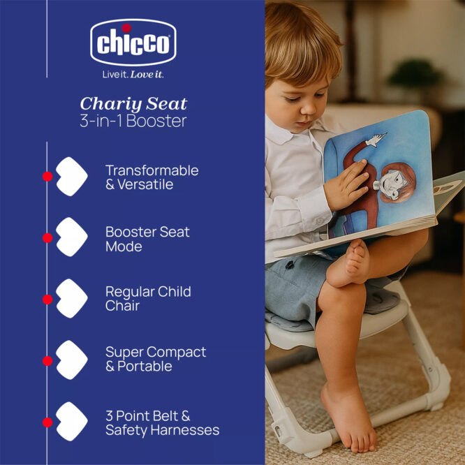 Chicco Chairy Convertible Booster Seat (6m+) Max 15kg - Bunny