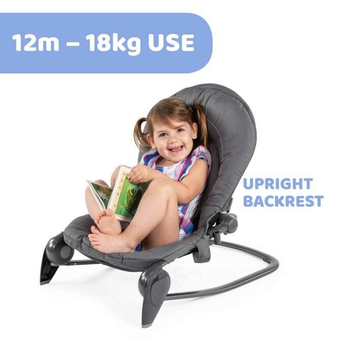 Chicco Hooplà Baby Bouncer (0m+) Max 18kg - Moon Gray
