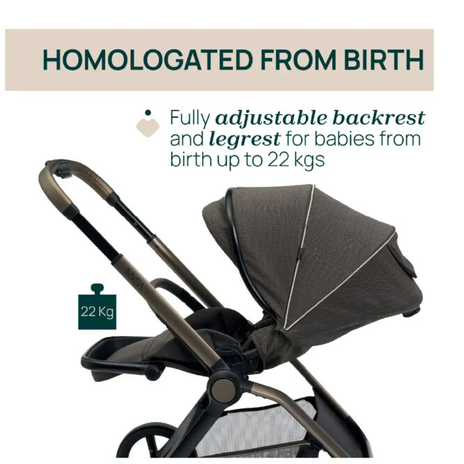 Chicco Mysa Stroller (0m+) Max 22kg - Bronze Lizard