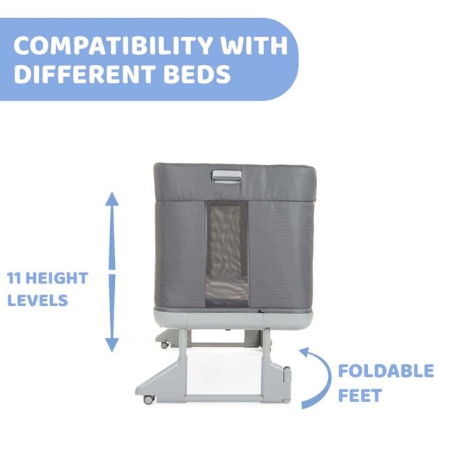 Chicco Next2Me Forever Crib (0m+) Max 22kg - Slate Gray