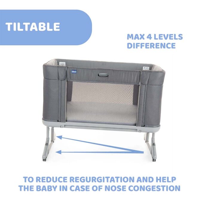 Chicco Next2Me Forever Crib (0m+) Max 22kg - Slate Gray