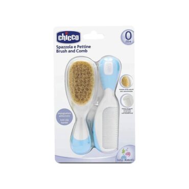 Chicco Baby Brush & Comb - Light Blue
