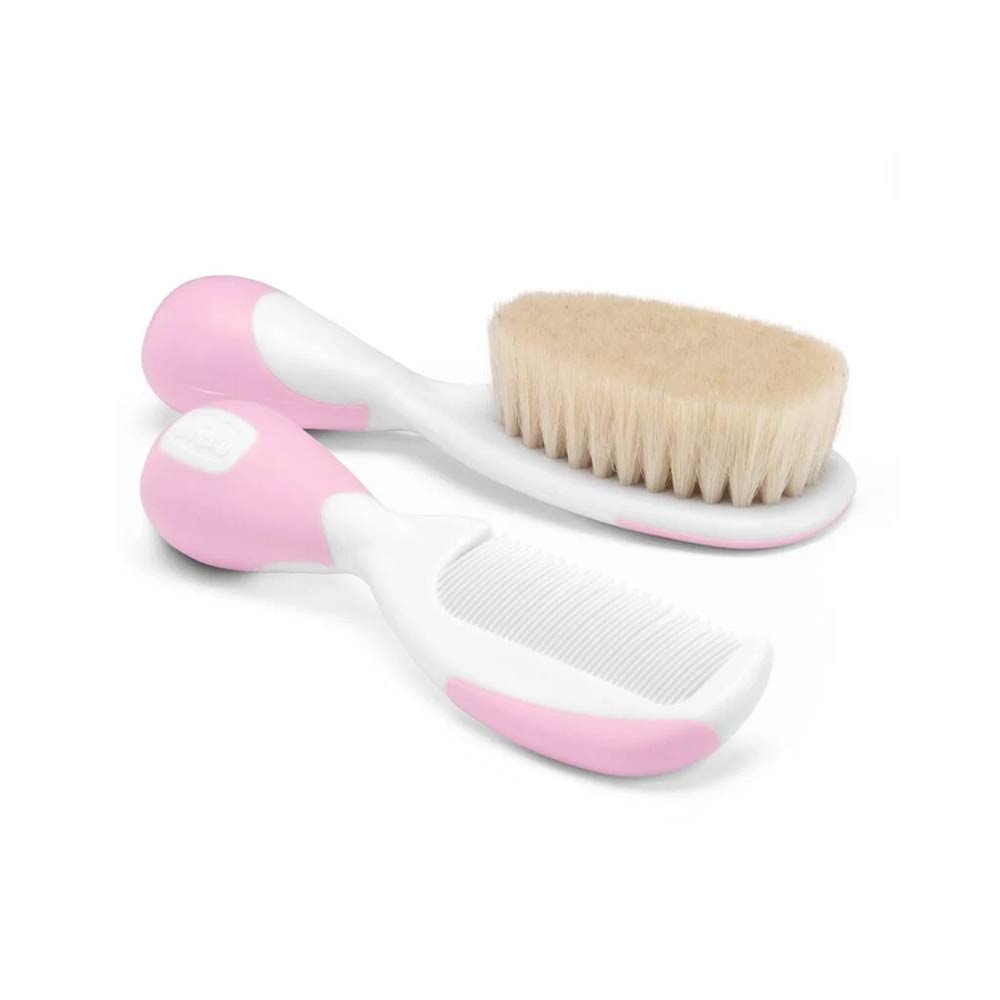 Chicco Baby Brush & Comb - Pink