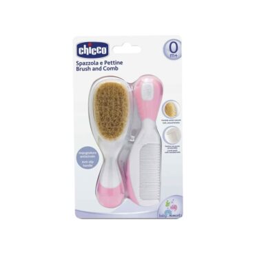 Chicco Baby Brush & Comb - Pink