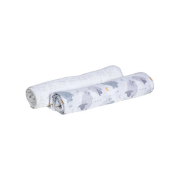 Chicco-Muslin-Swaddles-Set-(0m+)-Bear-&-Sheep-2-Pcs1 Chicco Muslin Swaddles Set (0m+) Bear & Sheep - 2 Pcs