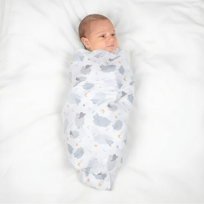 Chicco Muslin Swaddles Set (0m+) Bear & Sheep - 2 Pcs