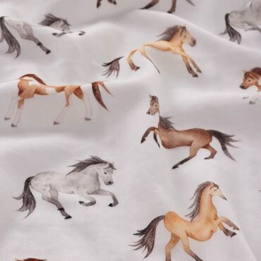Caline Baby Cotton Muslin Swaddle – Horse Caline Baby Cotton Muslin Swaddle - Horse