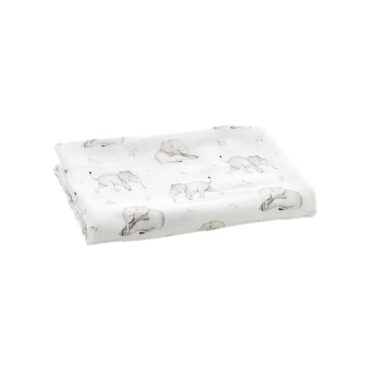 Caline Baby Cotton Muslin Swaddle - Elephant