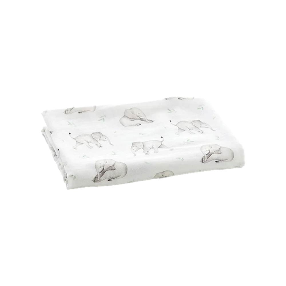 Caline Baby Cotton Muslin Swaddle - Elephant