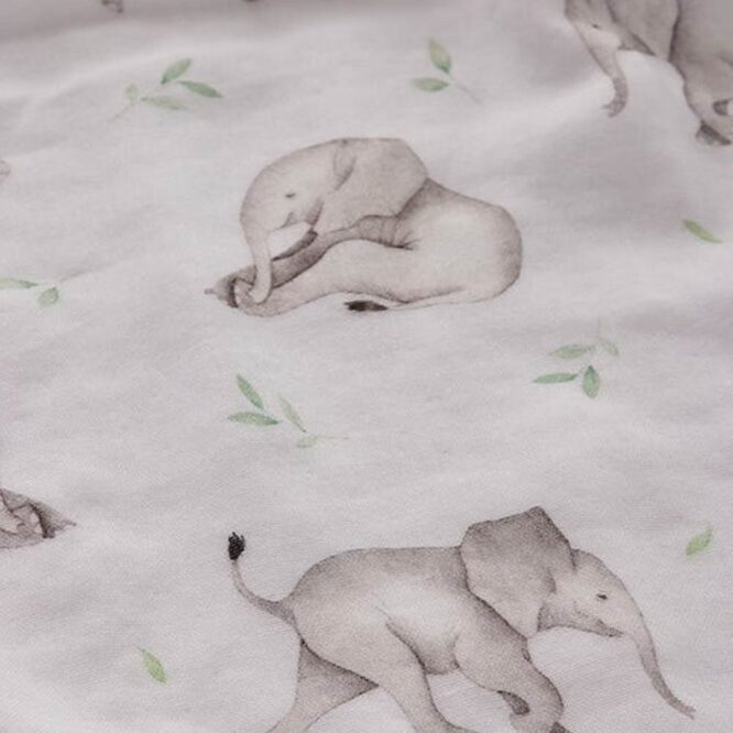 Caline Baby Cotton Muslin Swaddle - Elephant