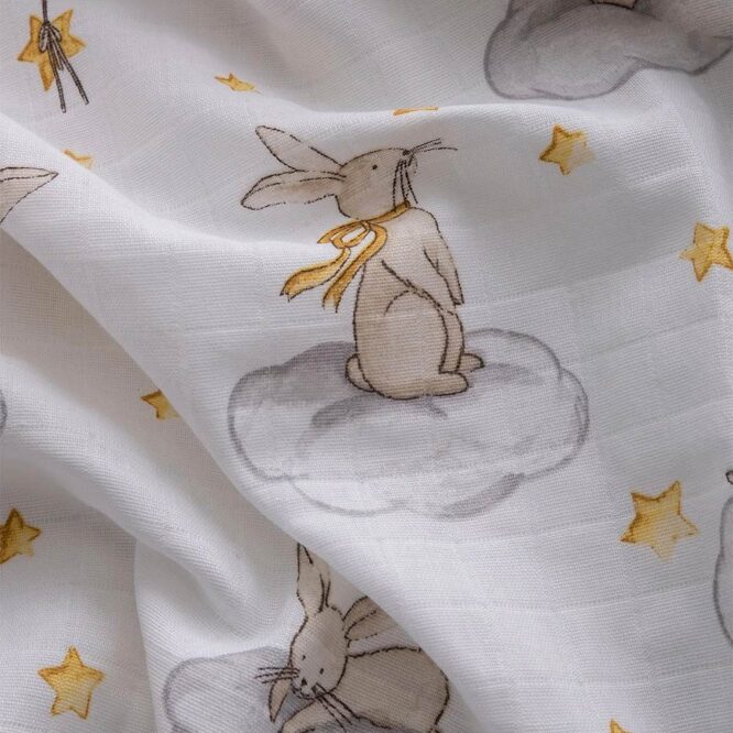 Caline Baby Cotton Muslin Swaddle - Rabbit