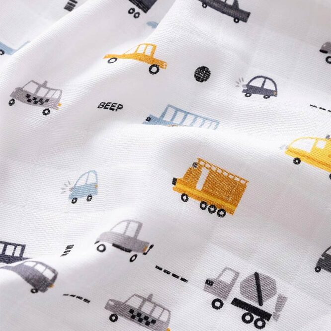 Caline Baby Cotton Muslin Swaddle - Cars