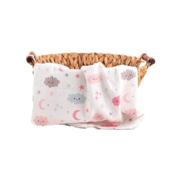 Caline Baby Cotton Muslin Swaddle – Cloud, Pink Caline Baby Cotton Muslin Swaddle - Cloud, Pink