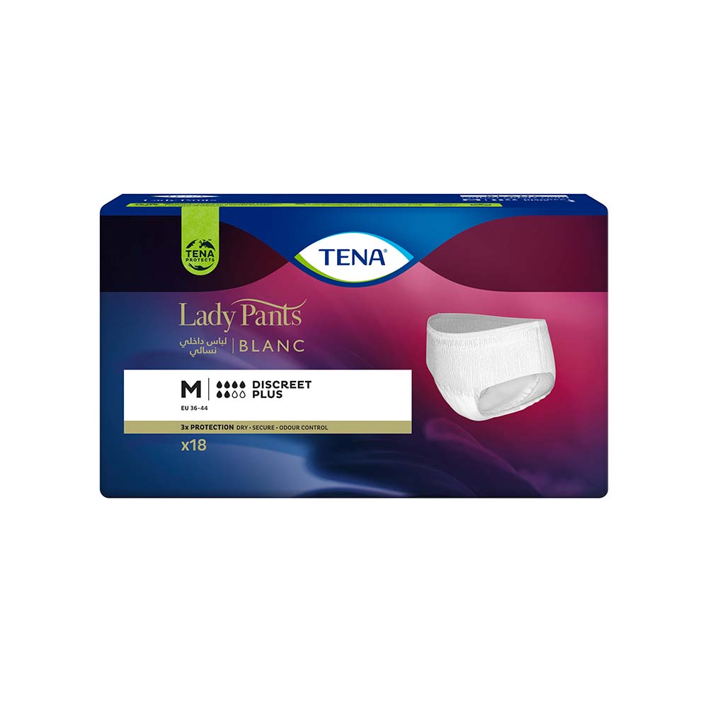 Tena Lady Pants Blanc Discreet Plus Size M - 18 Pants