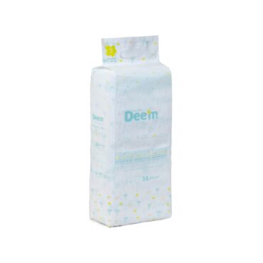 Deem Baby Tape Diapers Size 3 (6-11kg) Medium - 34 Diapers