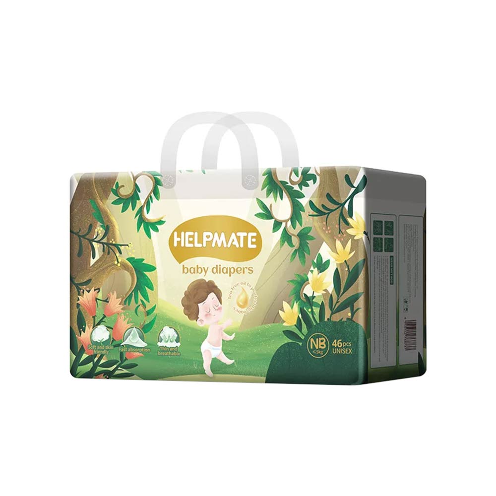 HelpMate Premium Baby Diapers Size Newborn (2-5kg) 46 Diapers