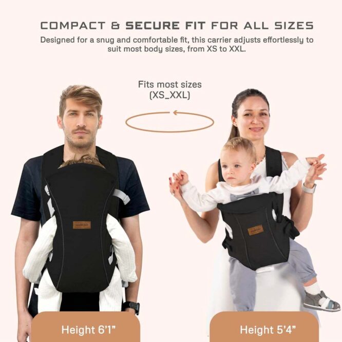 Neobreez ATLIX 3-In-1 Baby Carrier (0m+) Up to 3.5-15kg - Black