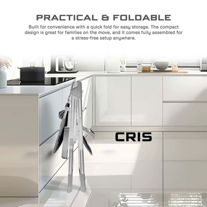 Neobreez CRIS Foldable Baby High Chair (6-36m) Max 15kg - Medium Gray/White