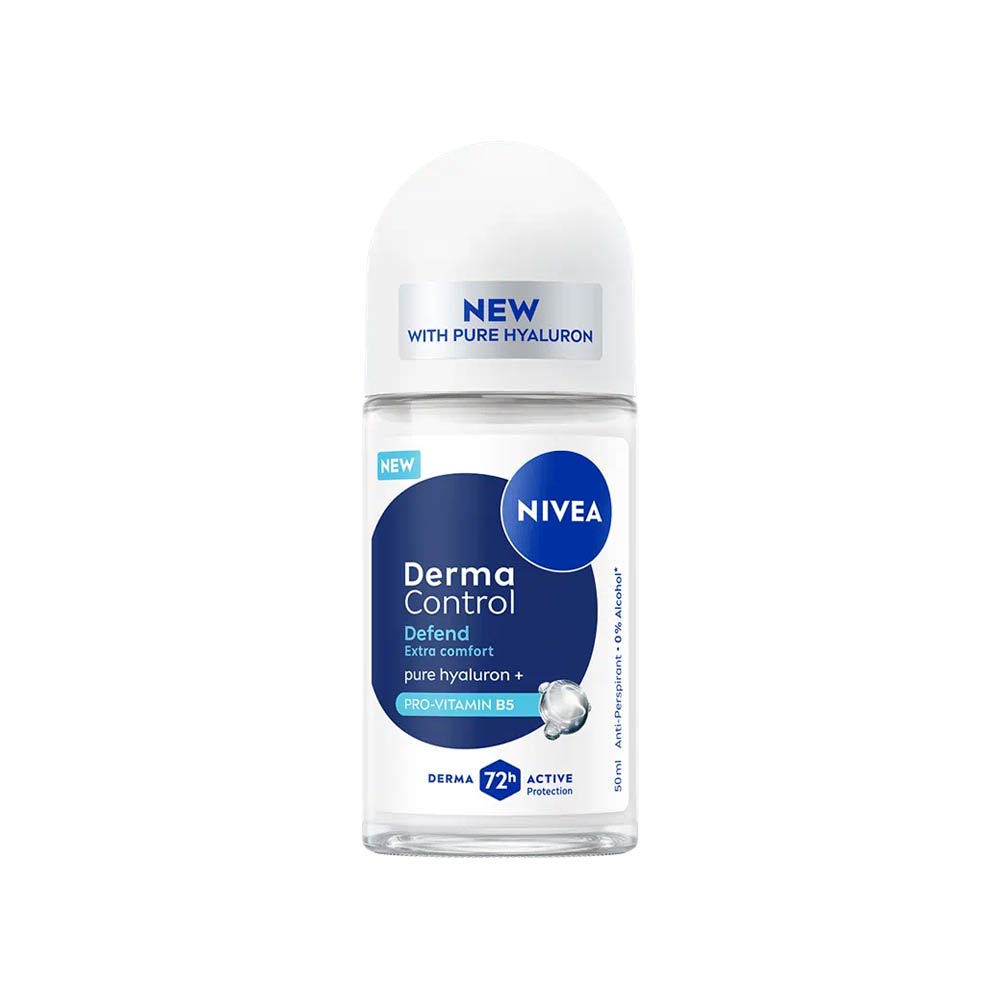 Nivea Female Deodorant Roll-On Derma Control Defend Extra Comfort Pure Hyaluron & Pro Vitamin B5 50ml