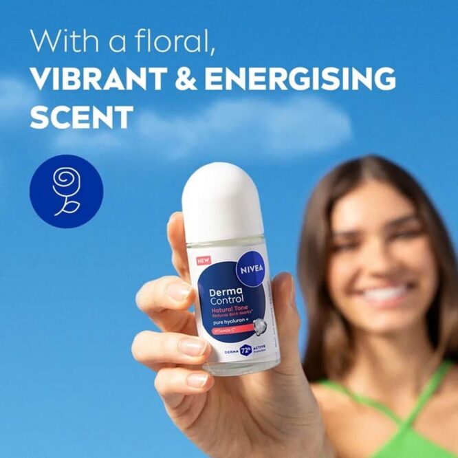 Nivea Female Roll-On Derma Control Natural Tone Pure Hyaluron & Vitamin C 50ml