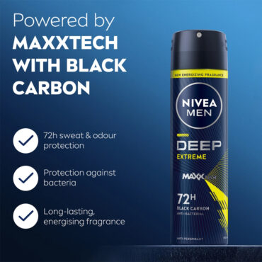 Nivea Men Deodorant Spray Deep Extreme MaxxTech 150ml