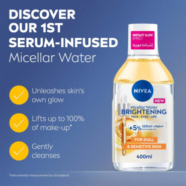 Nivea Mlcellar Water Brightening Face & Eyes With Seum 400ml