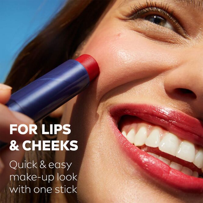 Labello 3-In-1 Caring Beauty Lip & Cheek Balm - Red 4.8g