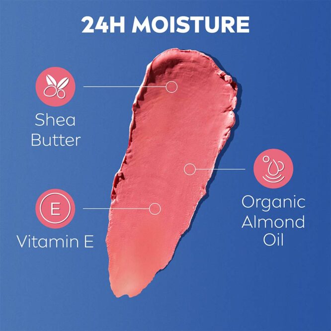 Labello 3-In-1 Caring Beauty Lip & Cheek Balm - Rose 4.8g