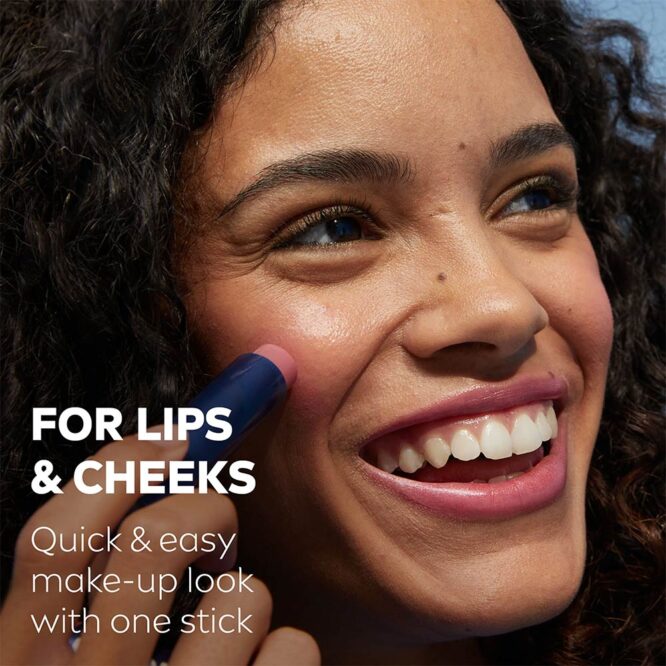 Labello 3-In-1 Caring Beauty Lip & Cheek Balm - Rose 4.8g