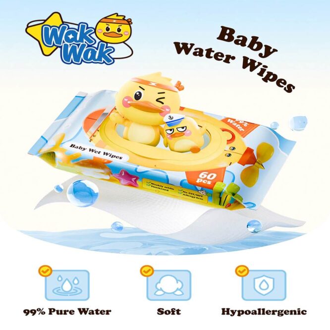 Wak Wak Baby Wet Wipes - 60 Wipes