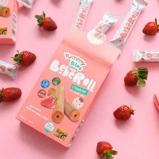 Yummy Bites Bebe Roll Strawberry 40g