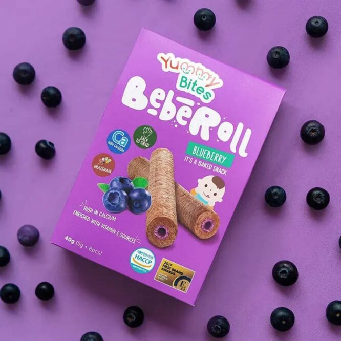 Yummy Bites Bebe Roll Blueberry 40g