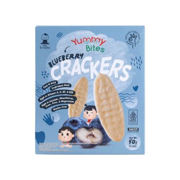 Yummy Bites Rice Crackers | Blueberry Flavor (6m+) 50g