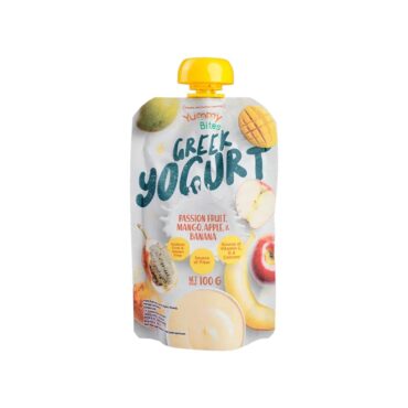 Yummy Bites Greek Yogurt | Passion Fruit, Mango, Apple & Banana Flavor (8m+) 100g
