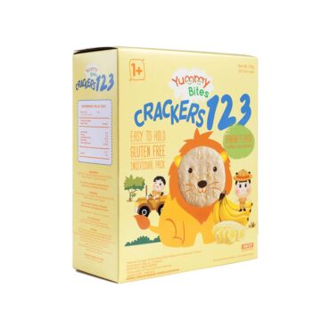 Yummy Bites Rice Crackers 123 | Banana Flavor (1Yrs+) 50g