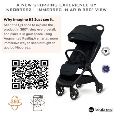 Neobreez DECA Compact Stroller (0-4Yrs) Max 22kg - Black