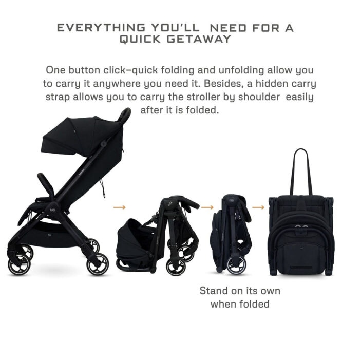 Neobreez DECA Compact Stroller (0-4Yrs) Max 22kg - Black