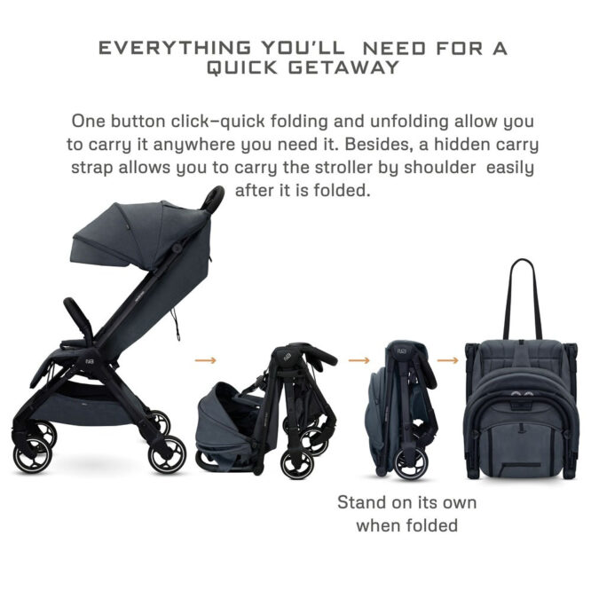 Neobreez DECA Compact Stroller (0-4Yrs) Max 22kg - Dark Gray