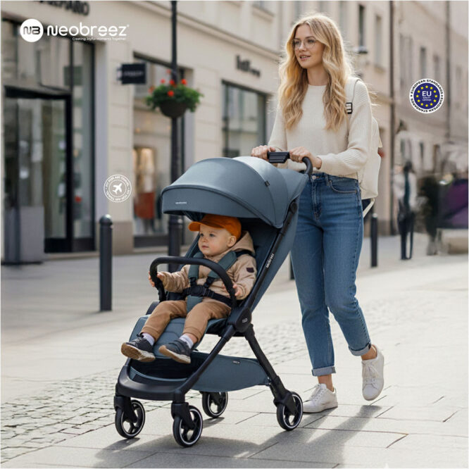 Neobreez DECA Compact Stroller (0-4Yrs) Max 22kg - Dark Gray