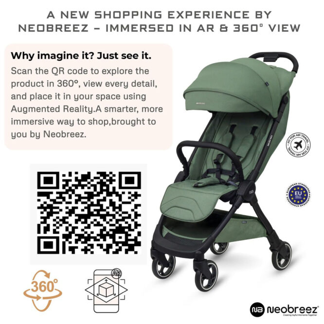 Neobreez DECA Compact Stroller (0-4Yrs) Max 22kg - Olive Green