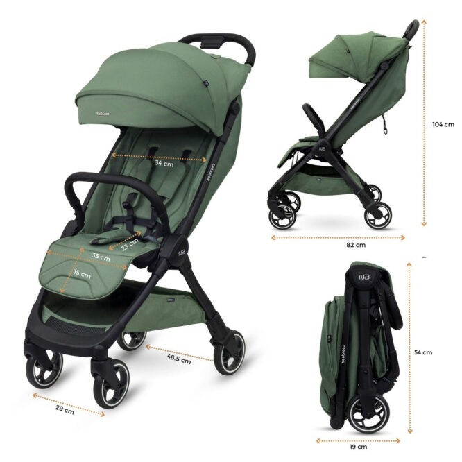 Neobreez DECA Compact Stroller (0-4Yrs) Max 22kg - Olive Green