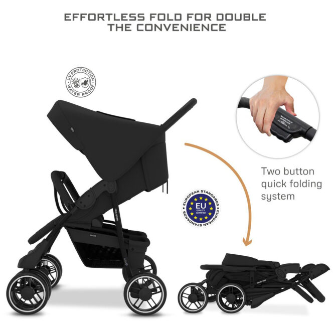 Neobreez DUADX Twin Stroller (0-3Yrs) Max 30kg - Black