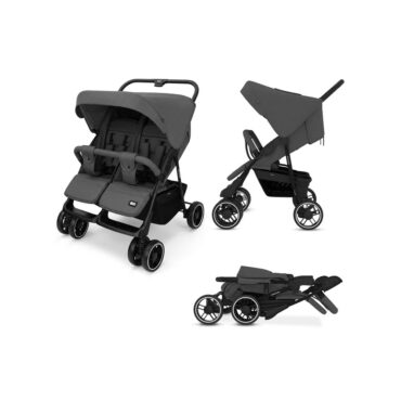 Neobreez DUADX Twin Stroller (0-3Yrs) Max 30kg - Dark Gray