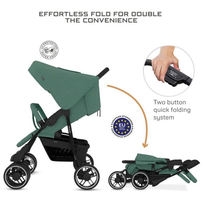 Neobreez DUADX Twin Stroller (0-3Yrs) Max 30kg - Green