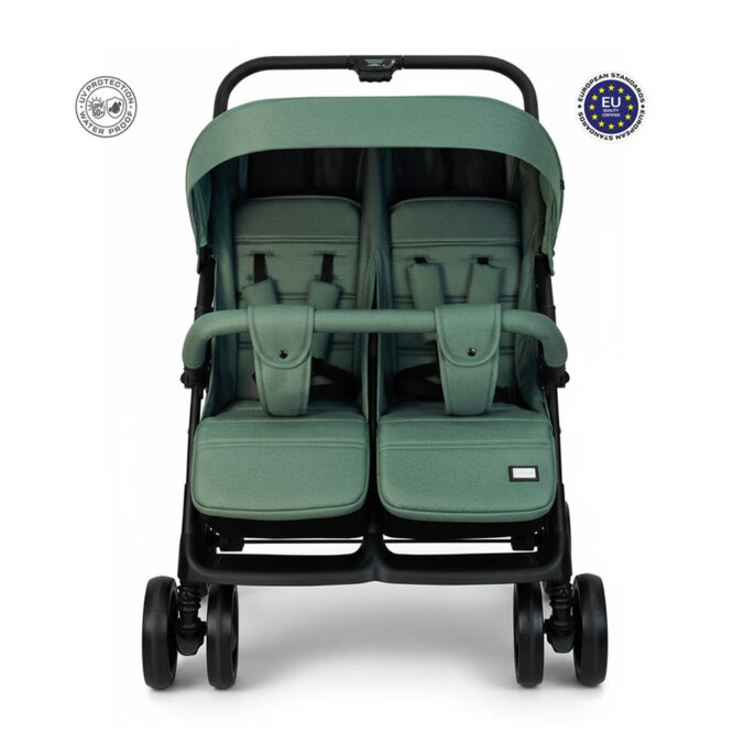 Neobreez DUADX Twin Stroller (0-3Yrs) Max 30kg - Green