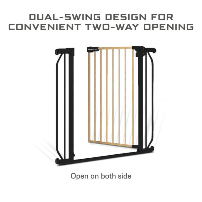 Neobreez FERMII Auto Close Baby Safety Gate - Black